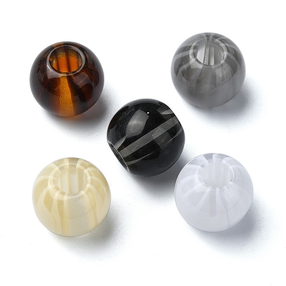 Cmолы европейские шарики, Арбузные круглые бусины с большими отверстиями