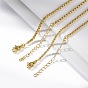 Стойка плакировка латунные ожерелья из цепочки для женщин, долговечный, без свинца и без кадмия