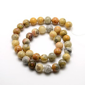 Round Natural Crazy Agate Beads Strands