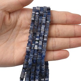 Природные голубые авантюрин бисером пряди, квадратный, окрашенная и подогревом