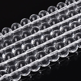 Transparent Glass Beads Strands, Rondelle