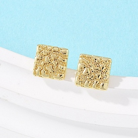 Серьги-гвоздики из латуни, долговечная тарелка, стойки покрытие, без свинца и без кадмия