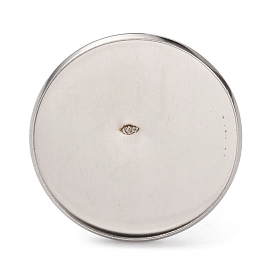 Adjustable 304 Stainless Steel Finger Rings Components, Pad Ring Base Findings, Flat Round