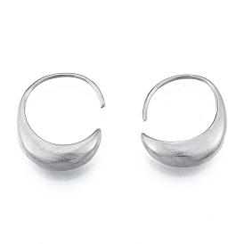 316 Surgical Stainless Steel Oval Hoop Earrings for Men Women