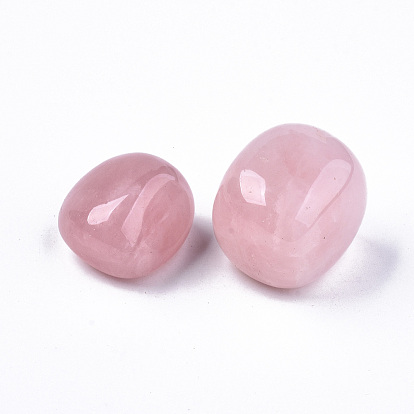 Natural Rose Quartz Beads, Healing Stones, for Energy Balancing Meditation Therapy, Tumbled Stone, Vase Filler Gems, No Hole/Undrilled, Nuggets
