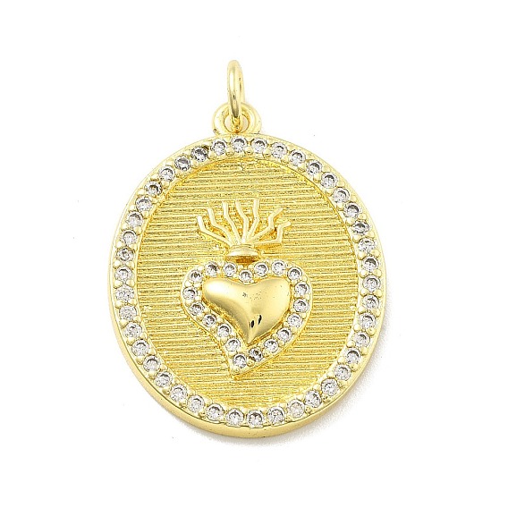 Стойка металлическая латунная микропрофилированная кубическая циркония подвески, сердце любовь, с целью перехода в кольце, без свинца и без кадмия, долговечный, реальный 18 k позолоченный