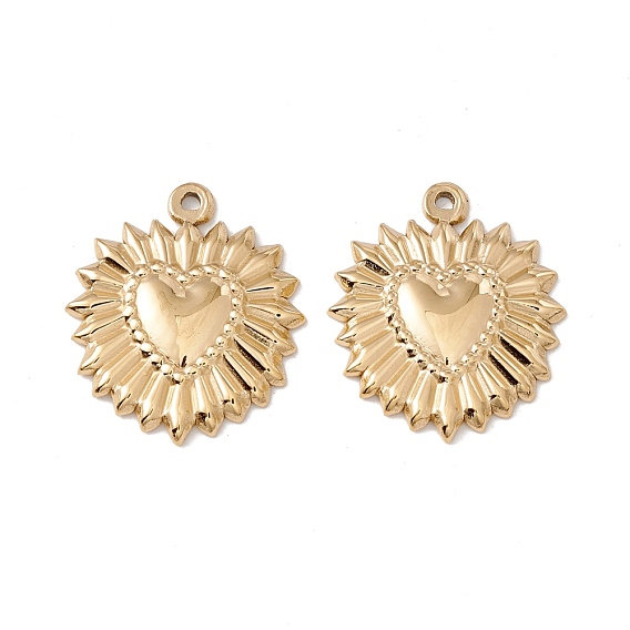 Ионное покрытие (ip) 304 подвески из нержавеющей стали, плоско-круглые с сердцем