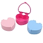 Valentine's Day Heart Plastic Jewelry Gift Boxes, with Mirror Inside, for Hair Accessory and Jewelry and DIY Crafts