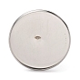 Adjustable 304 Stainless Steel Finger Rings Components, Pad Ring Base Findings, Flat Round