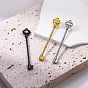 Серьги-гвоздики с латунным паве из синтетического опала, с 316 l хирургическими штифтами из нержавеющей стали