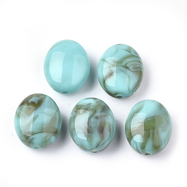 Acrylic Beads, Imitation Gemstone, Oval