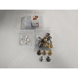 36 Stück 6 Farben Legierung Charms, cadmiumfrei und bleifrei, Kuppel/halbrund mit Fußballmuster