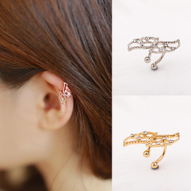 Sparkling Wing Ear Cuff with Rhinestones for Kids - Single Earring, No Piercing Needed