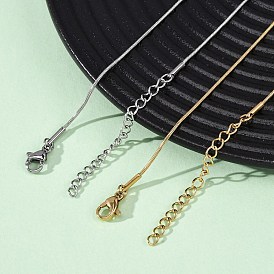 1мм 304 ожерелья из круглой цепочки-змейки из нержавеющей стали