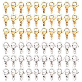 60шт 2 цвета 304 застежки-карабины из нержавеющей стали, с целью перехода в кольце