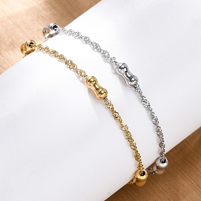 304 женские браслеты-цепочки из нержавеющей стали, арахис