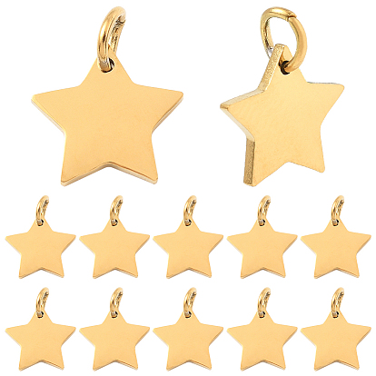 20 шт. 304 подвески из нержавеющей стали, звезда