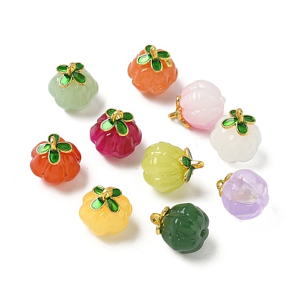 Стеклянные прелести, тыква, с золотой эмали сплава выводов