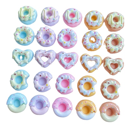 Непрозрачные кабошоны из смолы, имитация еды, пончик
