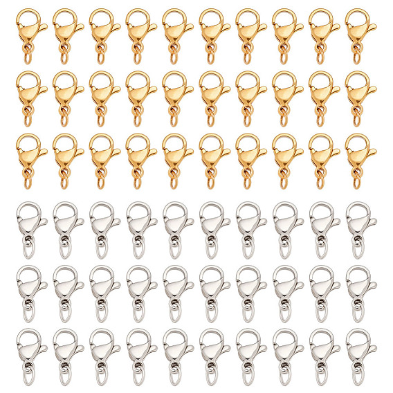 60шт 2 цвета 304 застежки-карабины из нержавеющей стали, с целью перехода в кольце