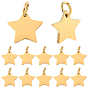 20 шт. 304 подвески из нержавеющей стали, звезда