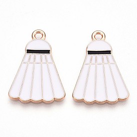 Подвески из эмали и сплава, без свинца и без кадмия, золотые, бадминтонное очарование