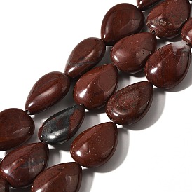 Натуральная красная радуга бусины из яшмы, слеза