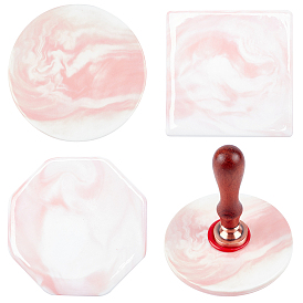 Marble Pattern Porcelain Cup Coasters, Sturdy Beverage Coasters, Octagon & Flat Round & Square