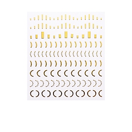 3D Nail Art Stickers Decals, Gold Stamping, Self-adhesive, for Nail Tips Decorations
