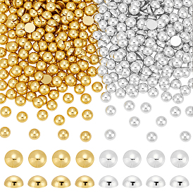 800 шт. 2 цветные полукруглые кабошоны из АБС-пластика для дизайна ногтей, аксессуары для украшения маникюра своими руками для женщин