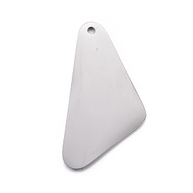 304 Stainless Steel Pendants, Stamping Blank Tag, Triangle