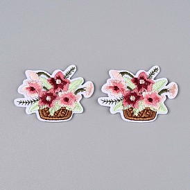 Цветочные аппликации, компьютеризированная вышивка тканью утюжок на / шить на заплатках, аксессуары для костюма