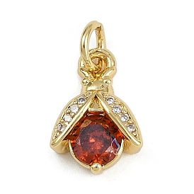 Подвески из микрофибры в форме насекомых из латуни с кубическим цирконием, долговечный, стойки покрытие, без свинца и без кадмия, с целью перехода в кольце