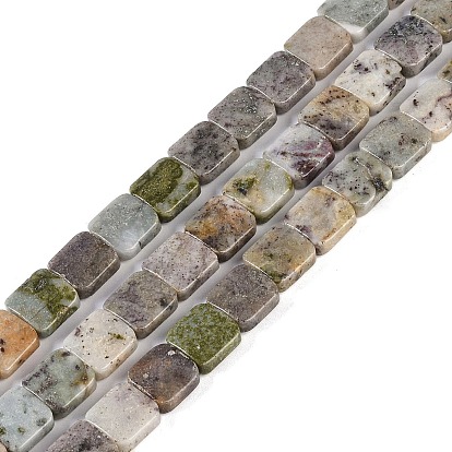 Natural Agate Beads Strands, Square