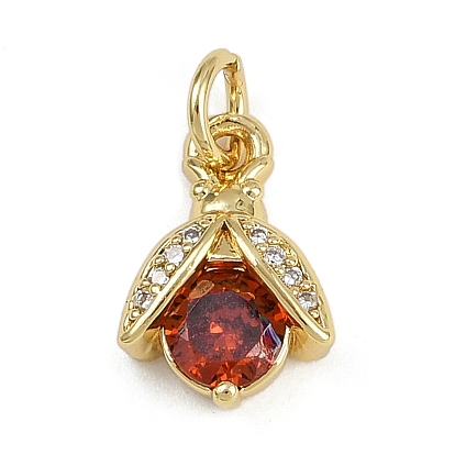 Подвески из микрофибры в форме насекомых из латуни с кубическим цирконием, долговечный, стойки покрытие, без свинца и без кадмия, с целью перехода в кольце