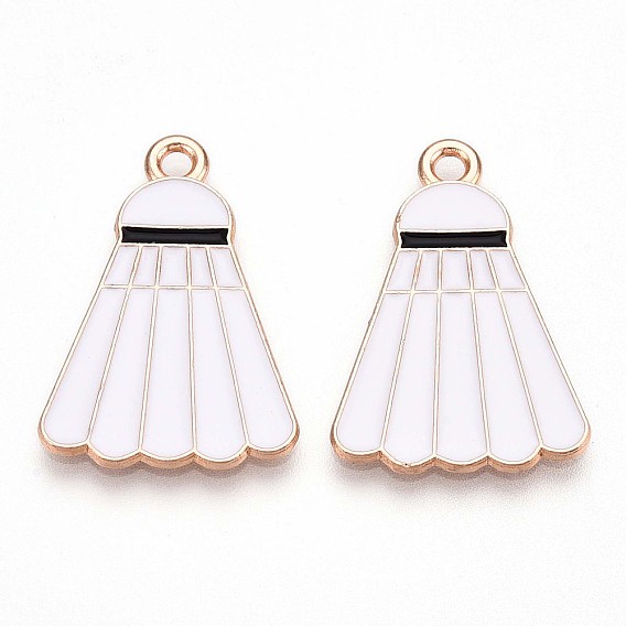 Подвески из эмали и сплава, без свинца и без кадмия, золотые, бадминтонное очарование