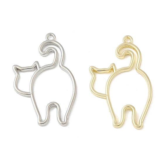 Подвесные подвески из сплава, форма кошки, для diy уф смолы, эпоксидная смола, Прессованные цветочные украшения, стойки покрытие