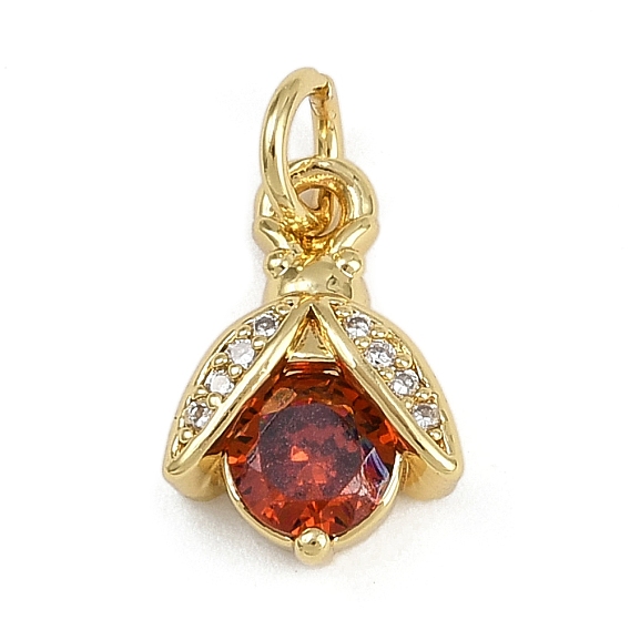 Подвески из микрофибры в форме насекомых из латуни с кубическим цирконием, долговечный, стойки покрытие, без свинца и без кадмия, с целью перехода в кольце