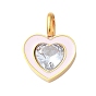 304 микро нержавеющей стали прокладывать Цирконом подвески, сердце прелести