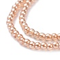Electroplate Glass Beads Strands, Pearl Luster Plated, Round