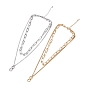 304 Stainless Steel Double Chains Multi Layered Necklace with Infinity Charm for Women