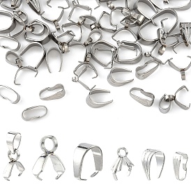 60 шт. 6 стили 304 защелкивающиеся дужки из нержавеющей стали