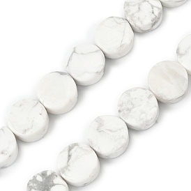 Природные Говлит бисер нитей, плоско-круглые