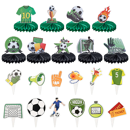 2сумки 2 стили бумажные украшения для тортов на футбольную тематику, карточки-вкладыши для торта, для украшения торта