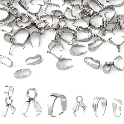 60 шт. 6 стили 304 защелкивающиеся дужки из нержавеющей стали