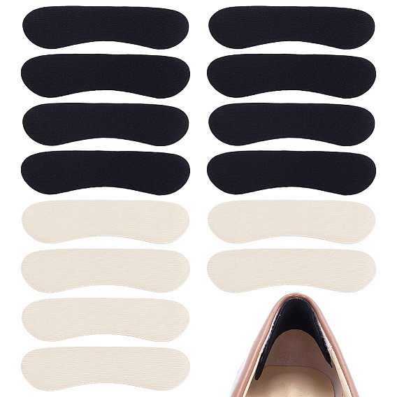 10 пар 2 цветов, износостойкие накладки на пятки из волокна, самоклеящиеся накладки на пятки
