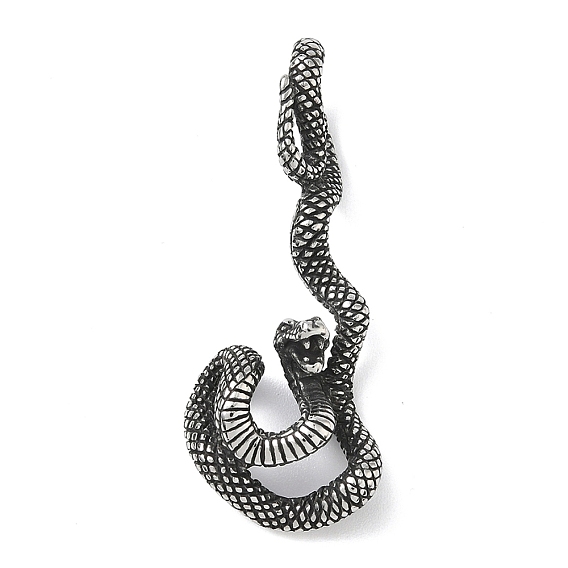 304 из нержавеющей стали большие кулоны, змея, ручная полировка