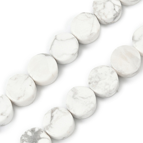 Природные Говлит бисер нитей, плоско-круглые