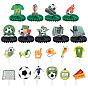 2Bags 2 Styles Football Theme Paper Cake Toppers, Cake Insert Cards, for Cake Decoration