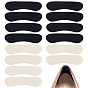 10 пар 2 цветов, износостойкие накладки на пятки из волокна, самоклеящиеся накладки на пятки